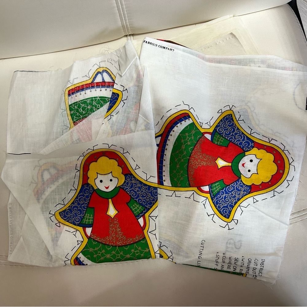 4/$50 Christmas Colorful Angel Fabric Panel 🧵